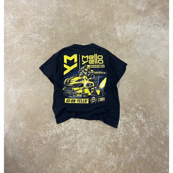 Mello Yello Racing T-Shirt L Drag Car Graphic Tee Go-On-Yello NHRA Motorsports - Picture 1 of 5